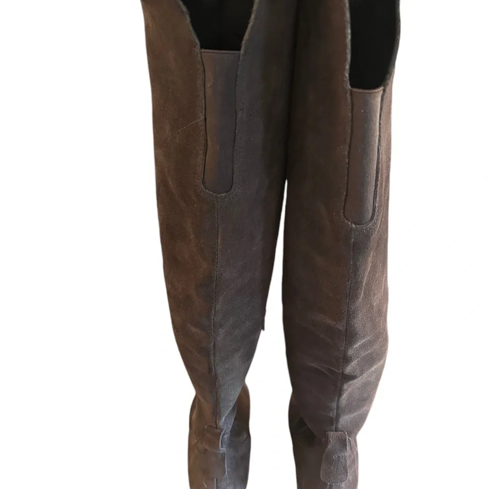Steve Madden Purly Boots Brown Suede Over The Knee Tall‎ Boot Womens sz 6